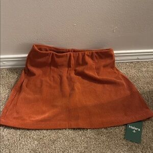 Halara Women's Corduroy Skirt - Rust Orange